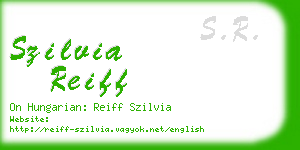 szilvia reiff business card